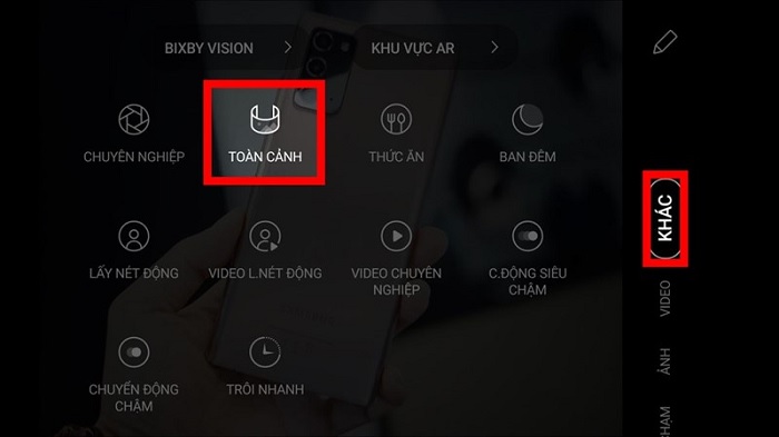 Kích hoạt chế độ chụp toàn cảnh trên Note 20