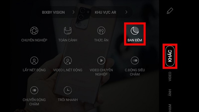 Bật chế độ ban đêm trên Galaxy Note 20