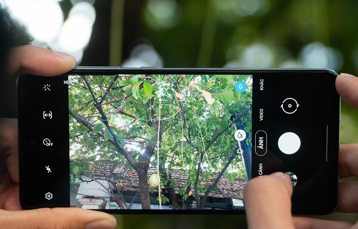 Giao diện camera của Galaxy A51