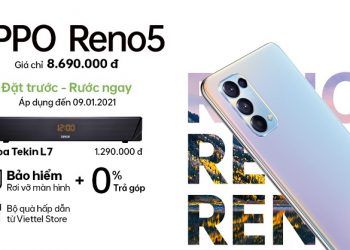 OPPO Reno5 chính thức ra mắt tại Việt Nam, giá bán chỉ 8.690.000 đồng