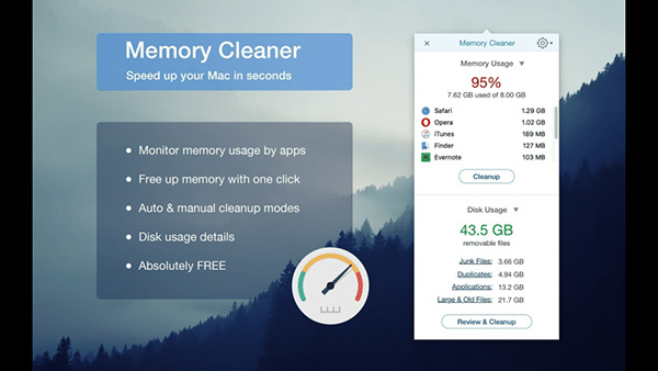 Phần mềm Memory Cleaner (MacOS)