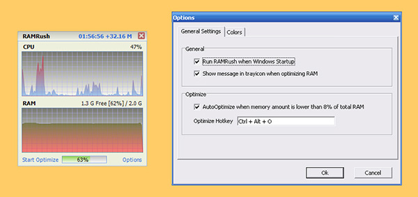Phần mềm giải phóng RAM - RAMRush (Windows)