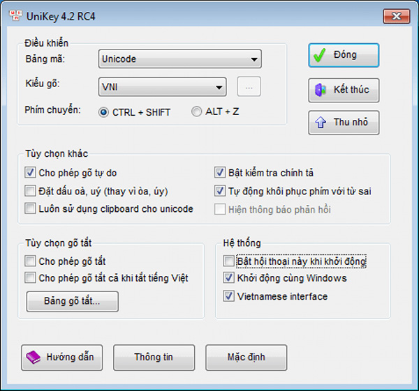 Phần mềm gõ tiếng Việt Unikey