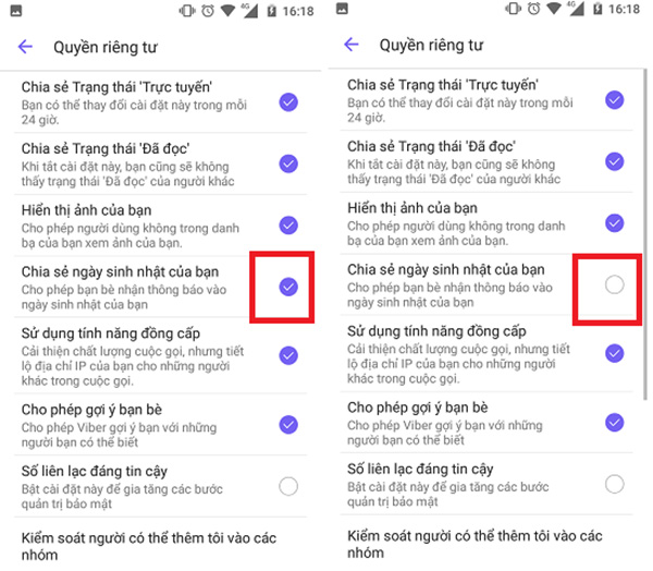 Tắt thông báo sinh nhật trên Viber (2)