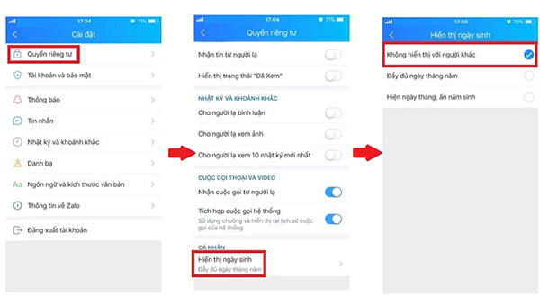 Cách tắt thông báo sinh nhật trên Zalo
