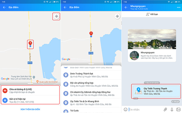 Cách theo dõi, xác  định vị trí qua Zalo của người khác (1)