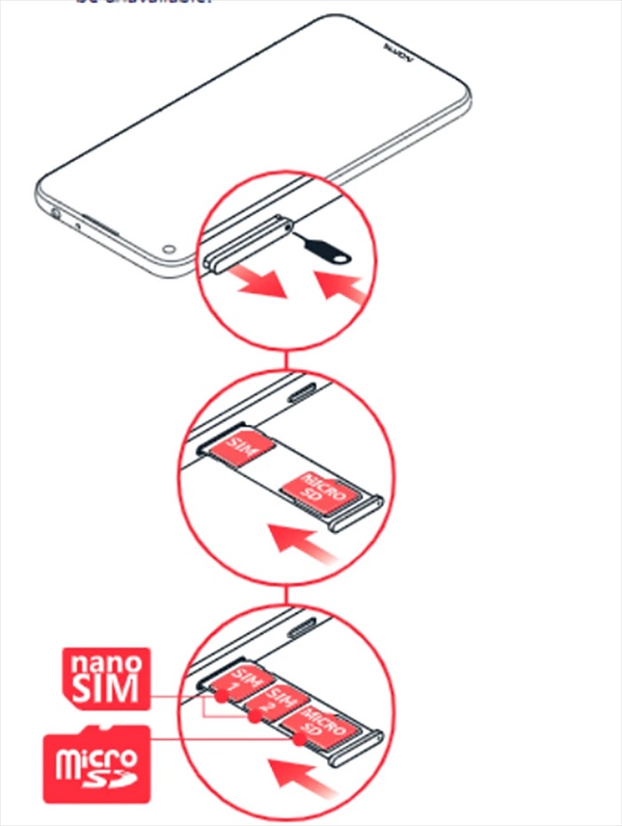 Có khe cắm thẻ nhớ và SIM nằm bên cạnh máy
