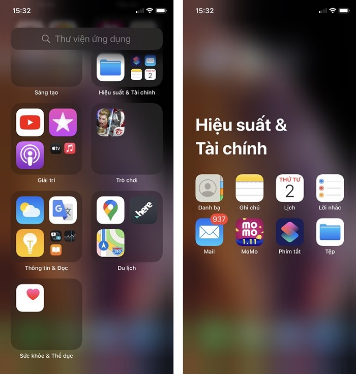 Mở ứng dụng theo từng thư mục