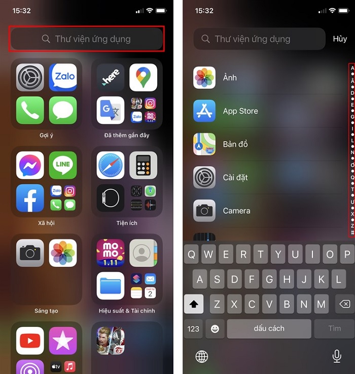 Tìm ứng dụng ẩn