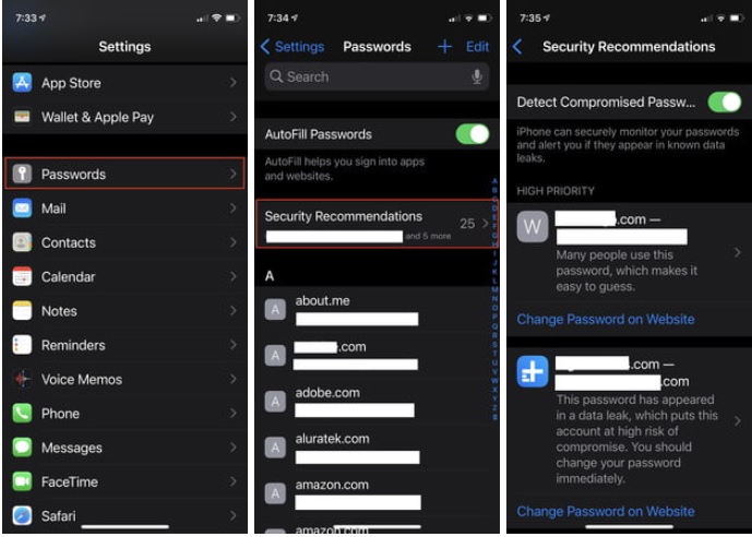 Tính năng ẩn của iPhone Security Recommendations