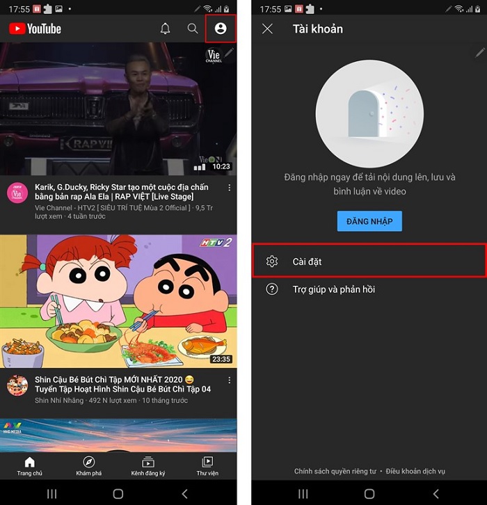Tính năng hay trên YouTube Vanced