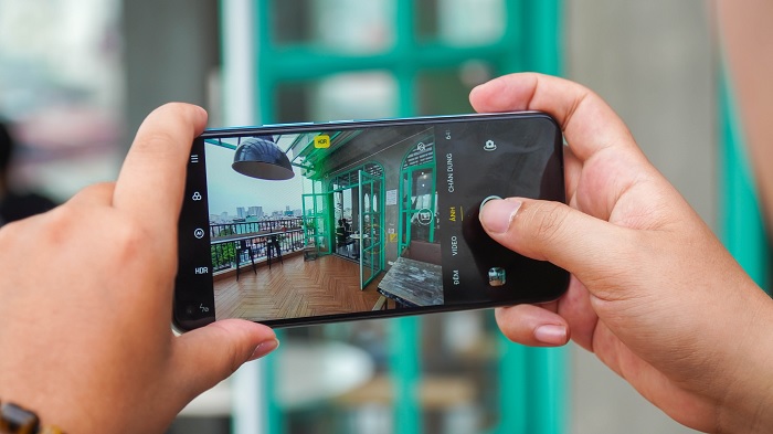 Giao diện camera trên Realme 7i