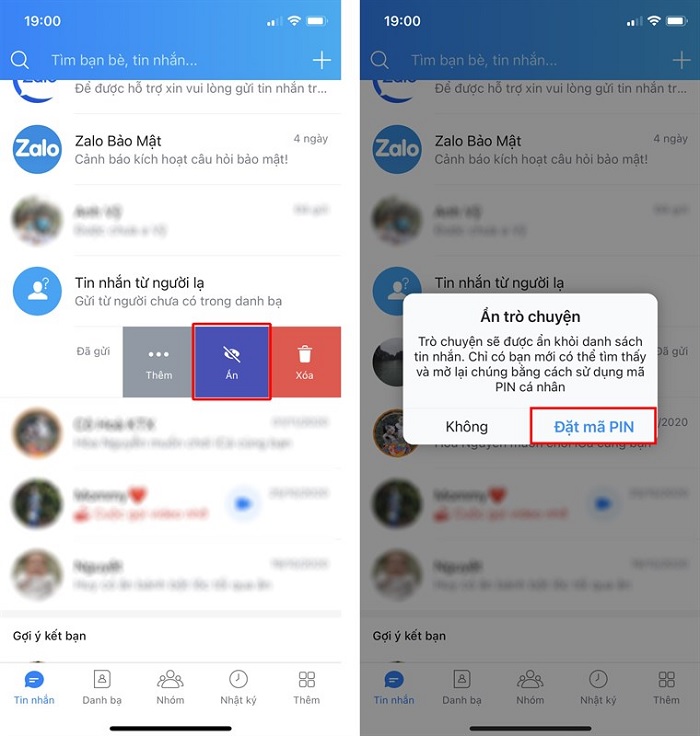 Người dùng có thể tìm lại các tin nhắn bị ẩn trên Zalo