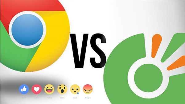 Trình duyệt tìm kiếm Google Chrome và Cốc Cốc