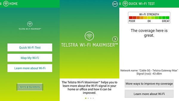 Telstra Wifi maximiser cho iOS