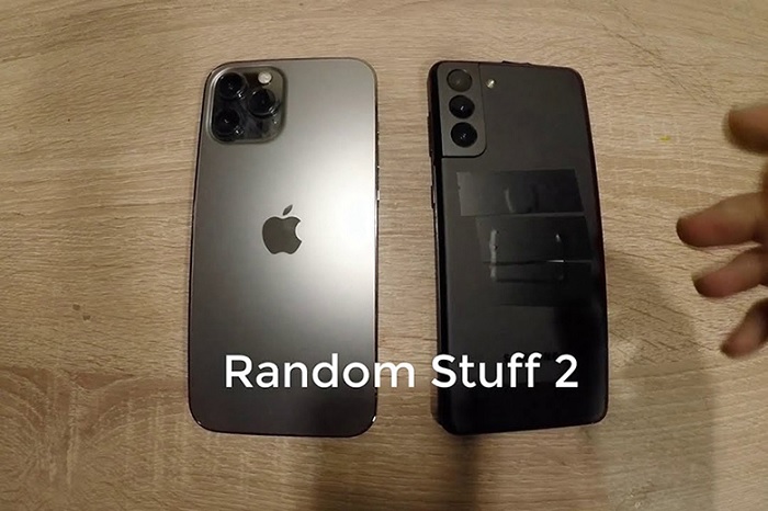 Hình ảnh Galaxy S21+ và iPhone 12 Pro Max trong video so sánh vừa xuất hiện