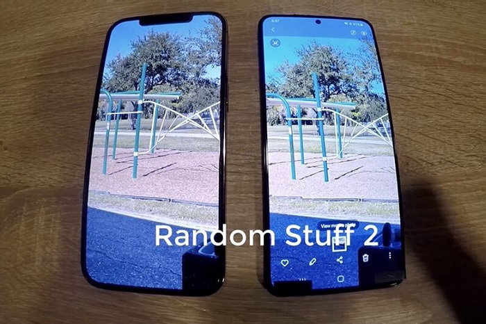 Giao diện camera của iPhone 12 Pro Max và Galaxy S21+