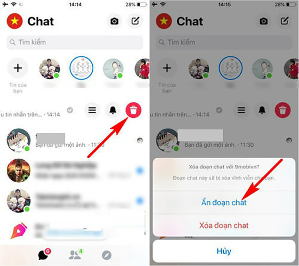 Cách xóa toàn bộ tin nhắn trên Facebook Messenger bằng điện thoại