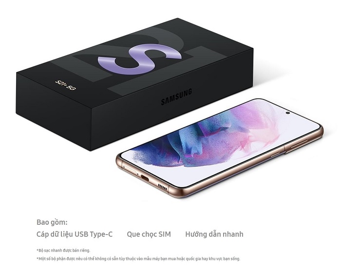 Galaxy S21 series chỉ có 3 phụ kiện đi kèm