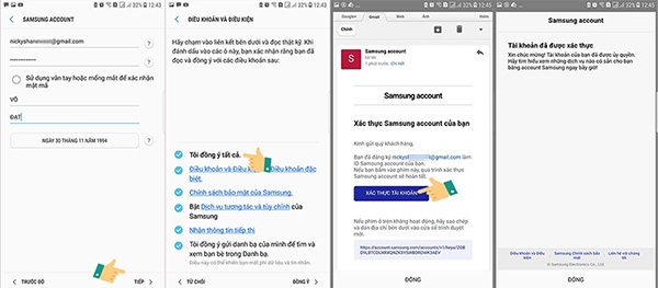 Cách đăng ký tài khoản Samsung account (1)