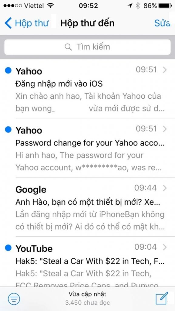 Hộp thư đã bắt đầu hoạt động và bạn có thể gửi nhận mail mỗi ngày