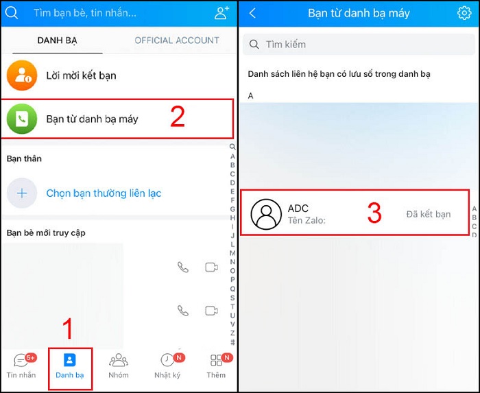 cách lấy số điện thoại từ Zalo