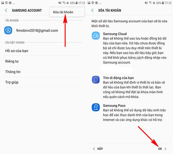 Cách xóa tài khoản Samsung account (1)