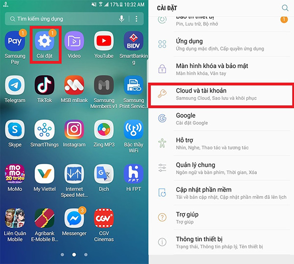 Cách xóa tài khoản Samsung account