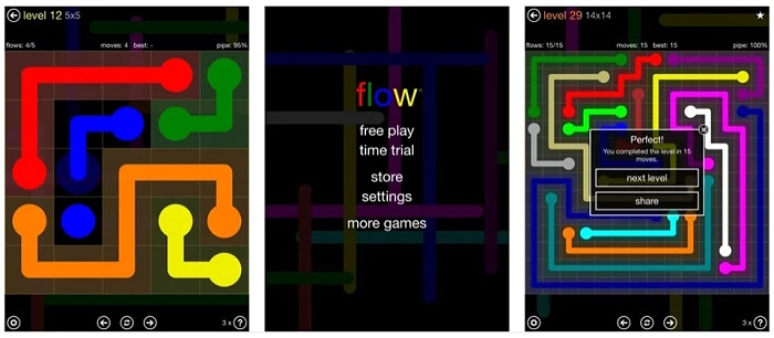 Giao diện trong game Flow Free