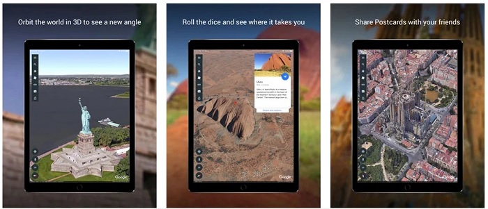 Giao diện game Google Earth