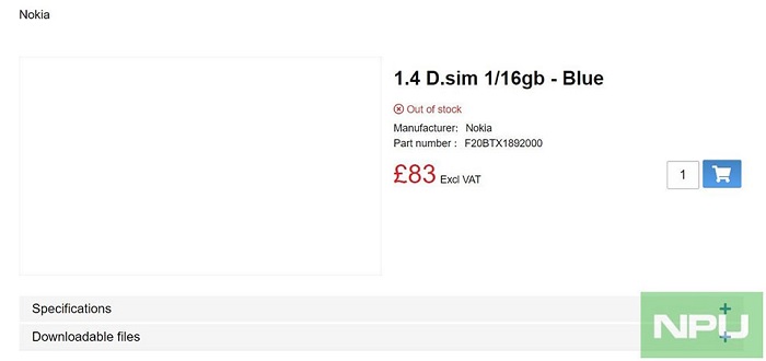 Giá Nokia 1.4 được hé lộ