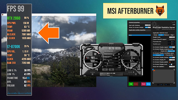 Cách hiện FPS trong game qua phần mềm MSI AfterBurner