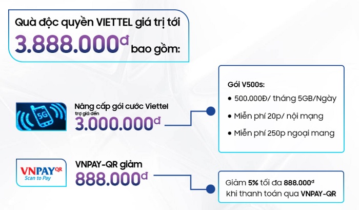 Các phần quà độc quyền từ Viettel