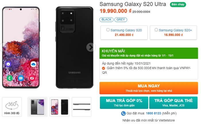 Mức giá hấp dẫn tại Viettel Store