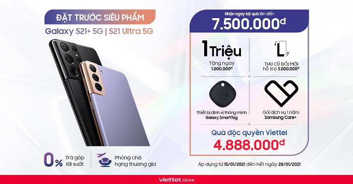 Nhận nhiều ưu đãi hấp dẫn khi đặt bộ đôi Galaxy S21+ và S21 Ultra