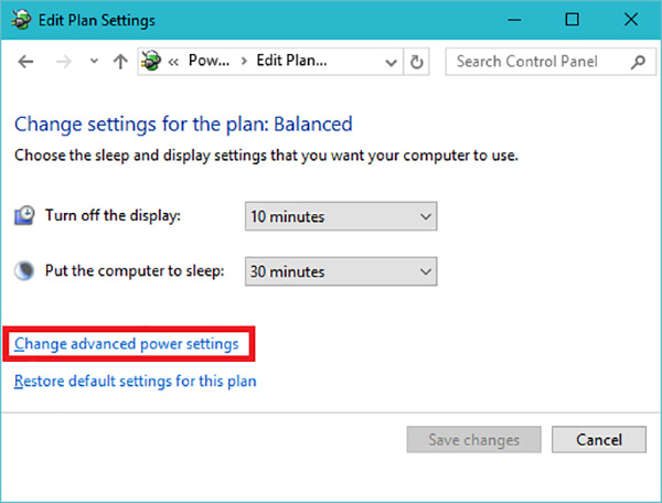 Tắt tính năng màn hình laptop tự thay đổi độ sáng Win 10 tại Control Panel (1)