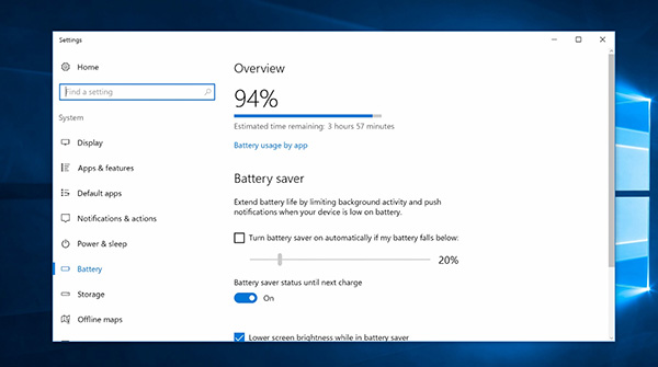 Tắt tính năng tiết kiệm pin của Intel