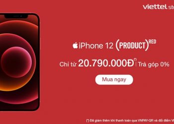 Mua iPhone 12 (ĐỎ) giá chỉ từ 20.790.000 đồng, trả góp 0đ – 0% cho may mắn cả năm