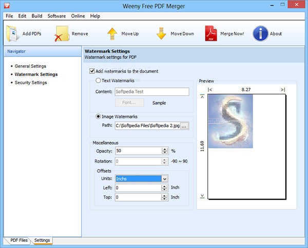Phần mềm Weeny Free PDF Merger