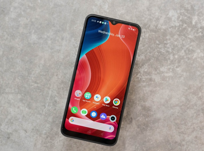 Màn hình Realme C20 để lại ấn tượng mạnh với người dùng