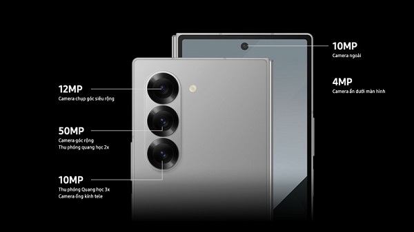Điện thoại Samsung Galaxy Z Fold6 5G nhiều camera sau nhất hiện nay 