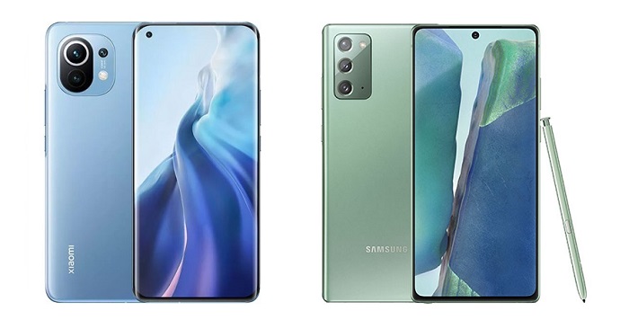 So sánh Xiaomi Mi 11 với Samsung Galaxy Note 20