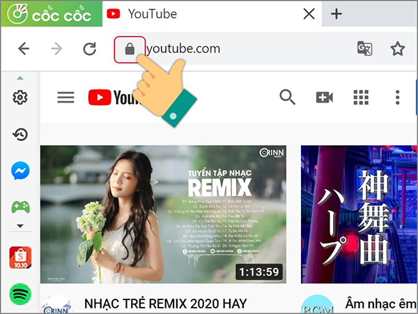 Cách tắt thông báo Cốc Cốc tại trang web