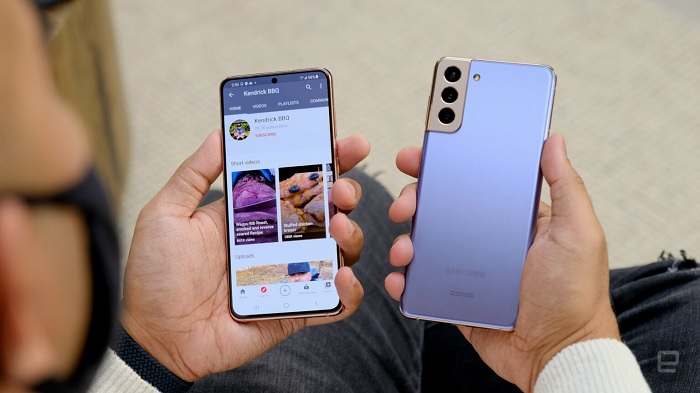 Galaxy S21+ sở hữu màn hình 6.7 inch Full HD+ với mặt lưng Gorilla Glass 7