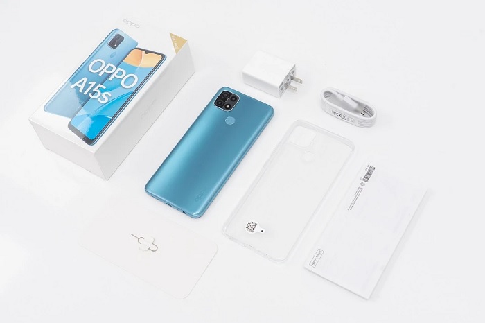 Các phụ kiện đi kèm OPPO A15s