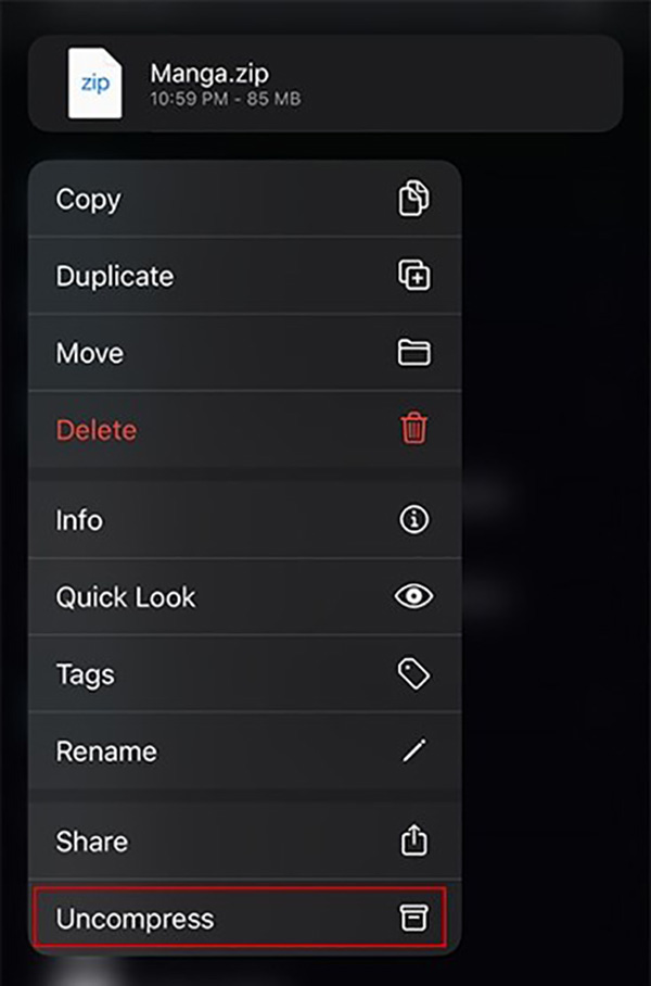 Tương tự như cách nén ảnh trên iPhone, cách giải nén tệp ảnh cũng rất dễ dàng (1)
