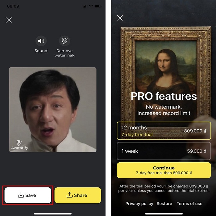 Phí nâng cấp lên phiên bản Pro