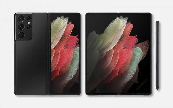 Ảnh render Galaxy Z Fold 3