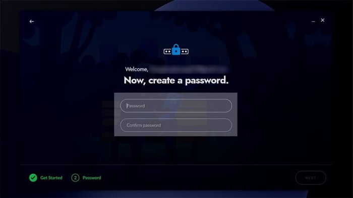 Bước tạo mật khẩu