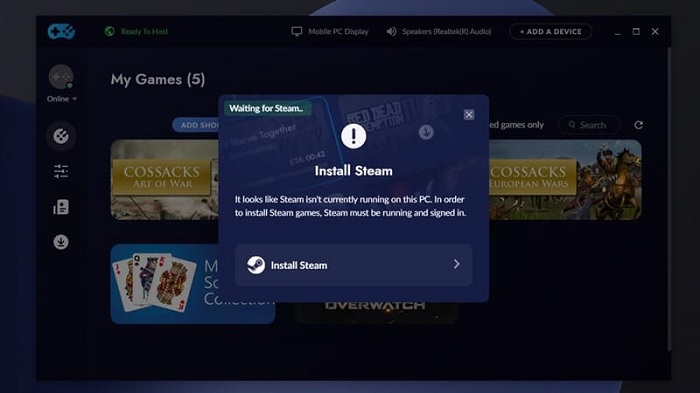 Nhấn vào Install Steam